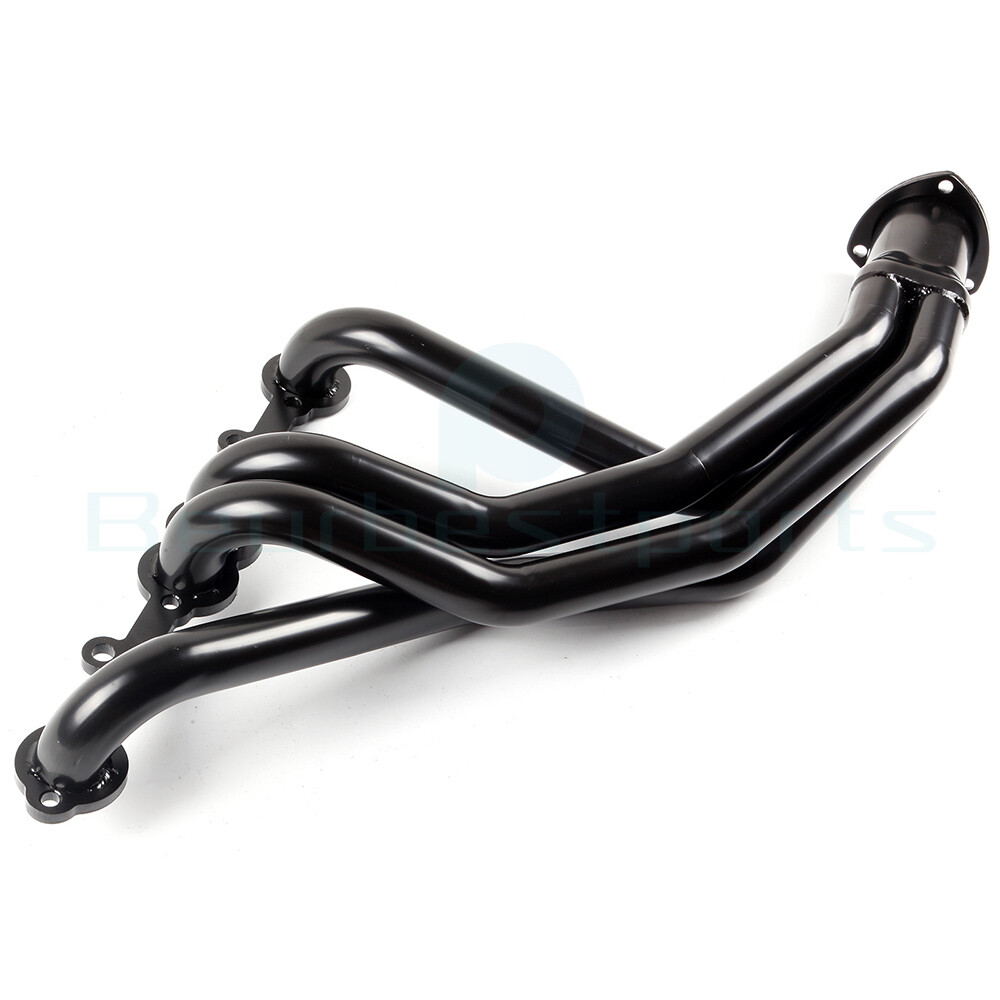 For GMT C/K 5.0L 5.7L SBC 84-91 Long Tube Exhaust Header Manifold Black Painted