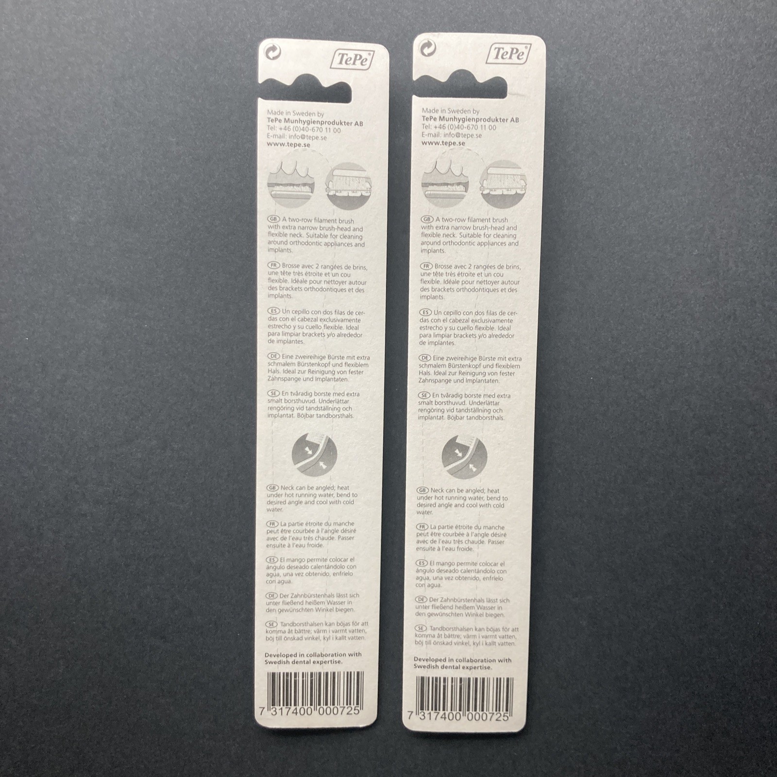 2 PACK TEPE Implant Orthodontic Soft Toothbrush Cleaning Implants & Fixed Braces