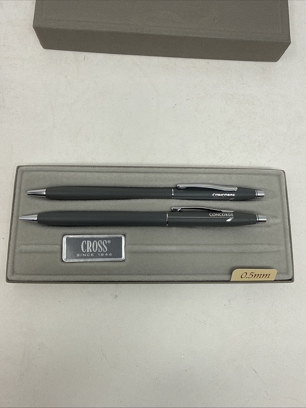 British Airways Concorde Aircraft Ballpoint Pen and Pencil Set AT Cross Unused