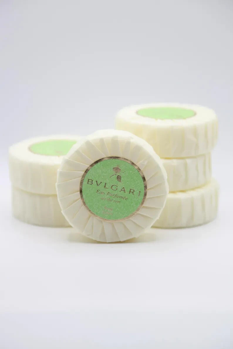 BVLGARI au thé Vert (Green Tea) Soap - 2.6oz / 75g Pack Of 12 NEW