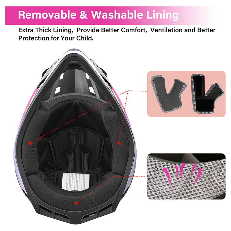 Youth Motocross Helmet Dirt Bike Riding MX ATV UTV Offroad Kid's Full Face DOT