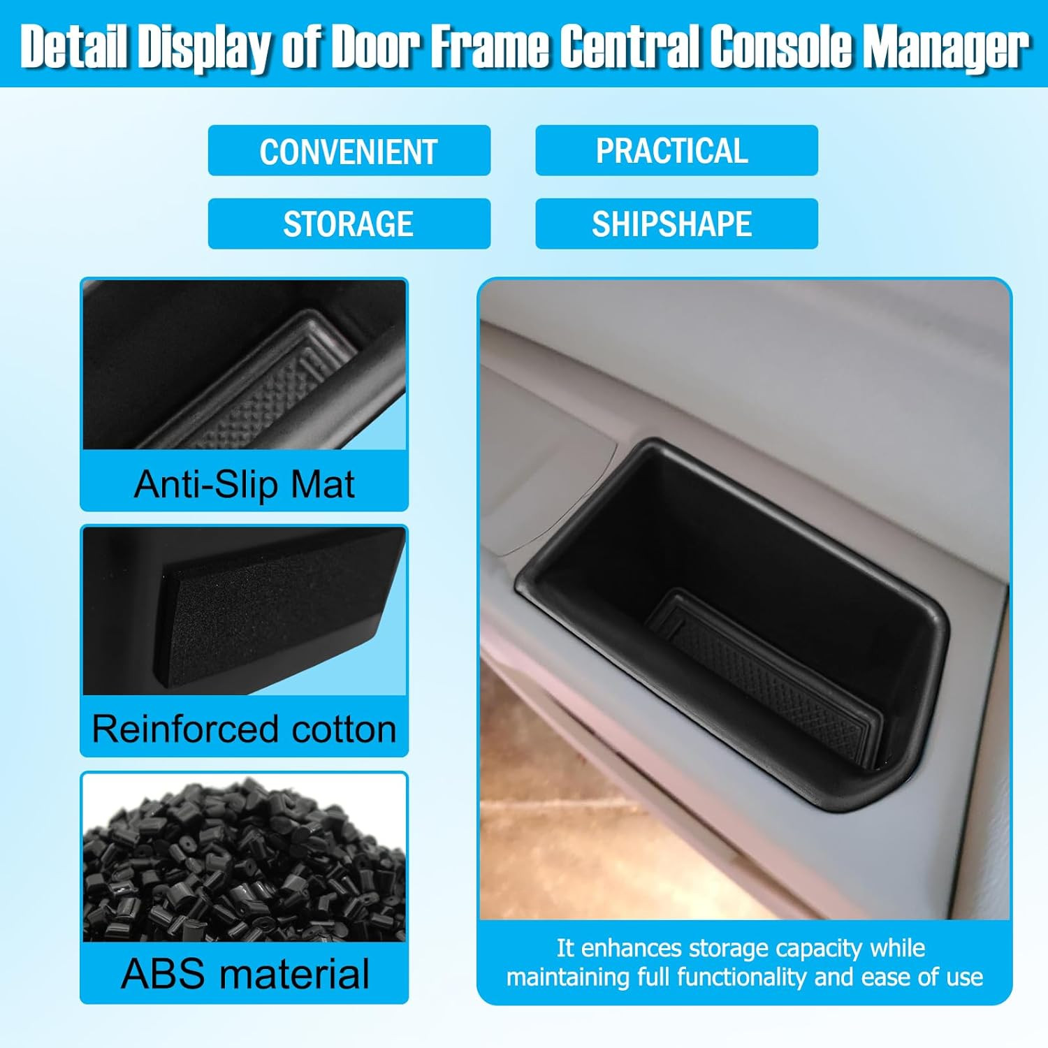 Atlas Door Side Storage Box Handle Container Compatible with 2018-2023 VW Atlas/