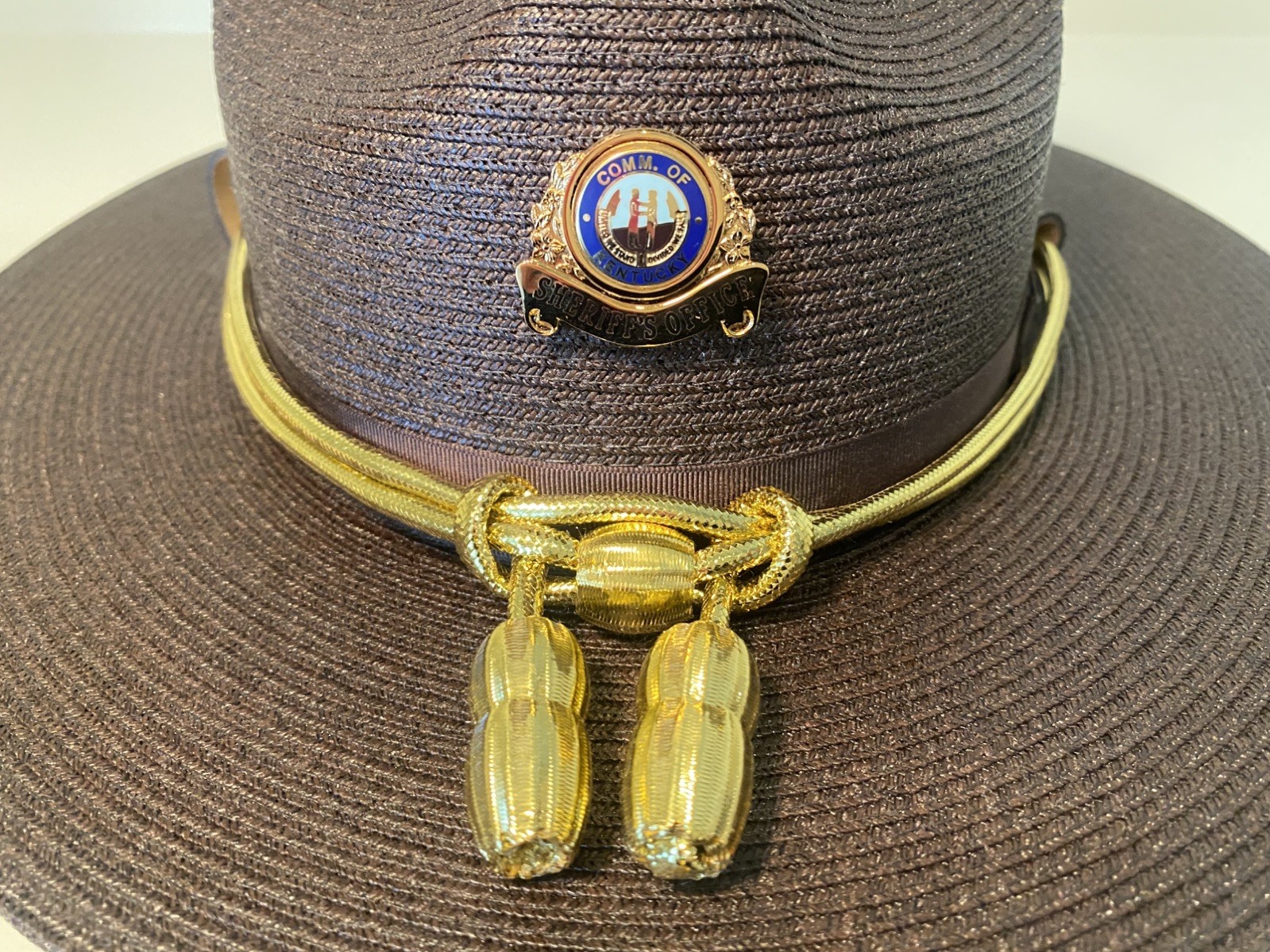 Stratton Form Fitting Straw Campaign Hat w/Strap w/Box 7 1/4