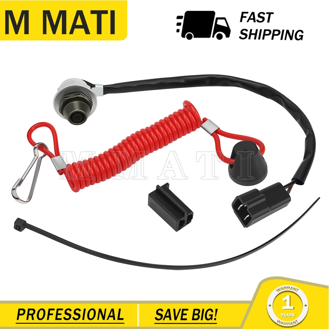 Snowmobile Tether Switch, 2874379 For Polaris 550/600/800 Axys & Pro-Ride