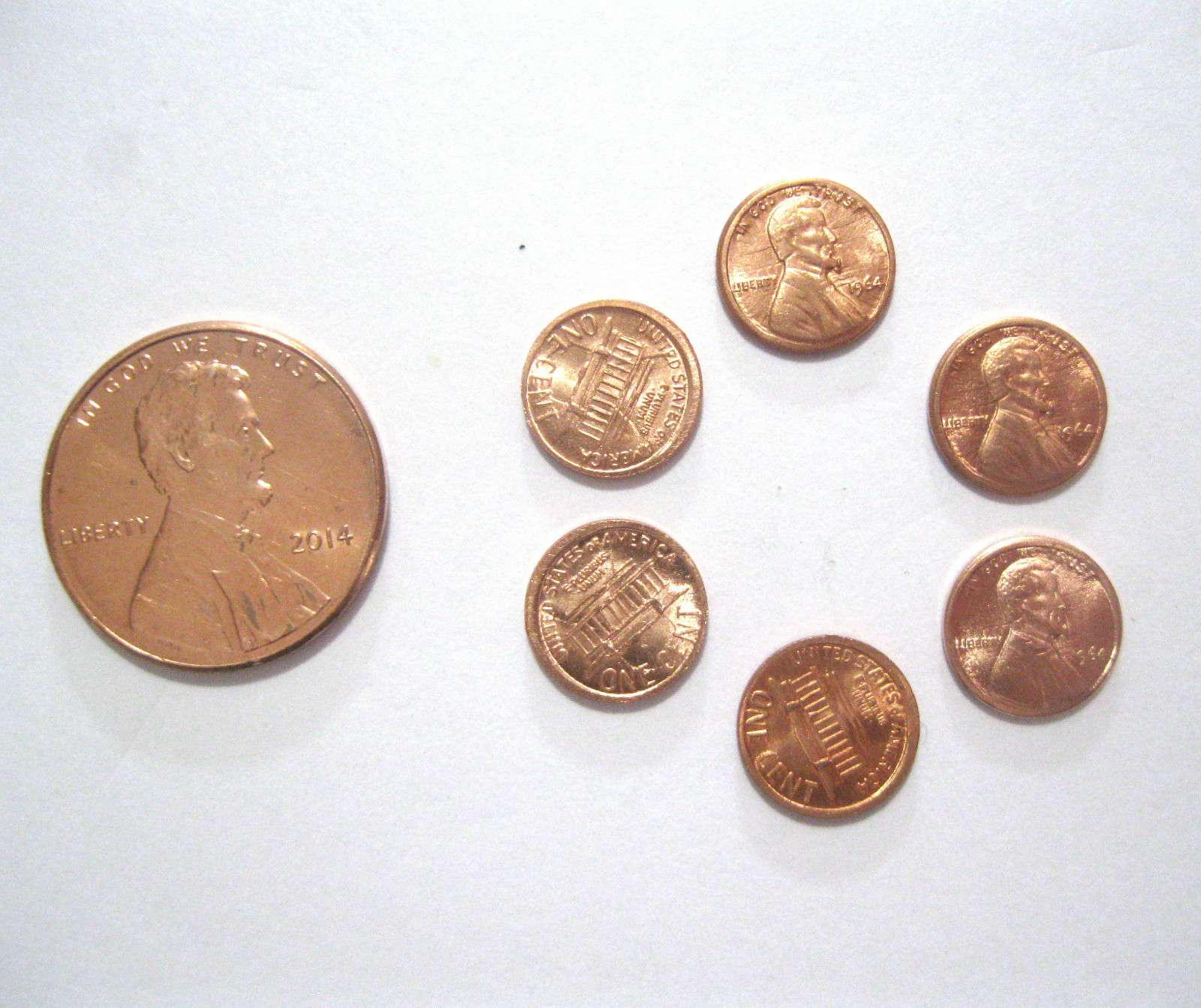 6 Mini Pennys Shrinking Penny Money Joke Coin Magic Trick