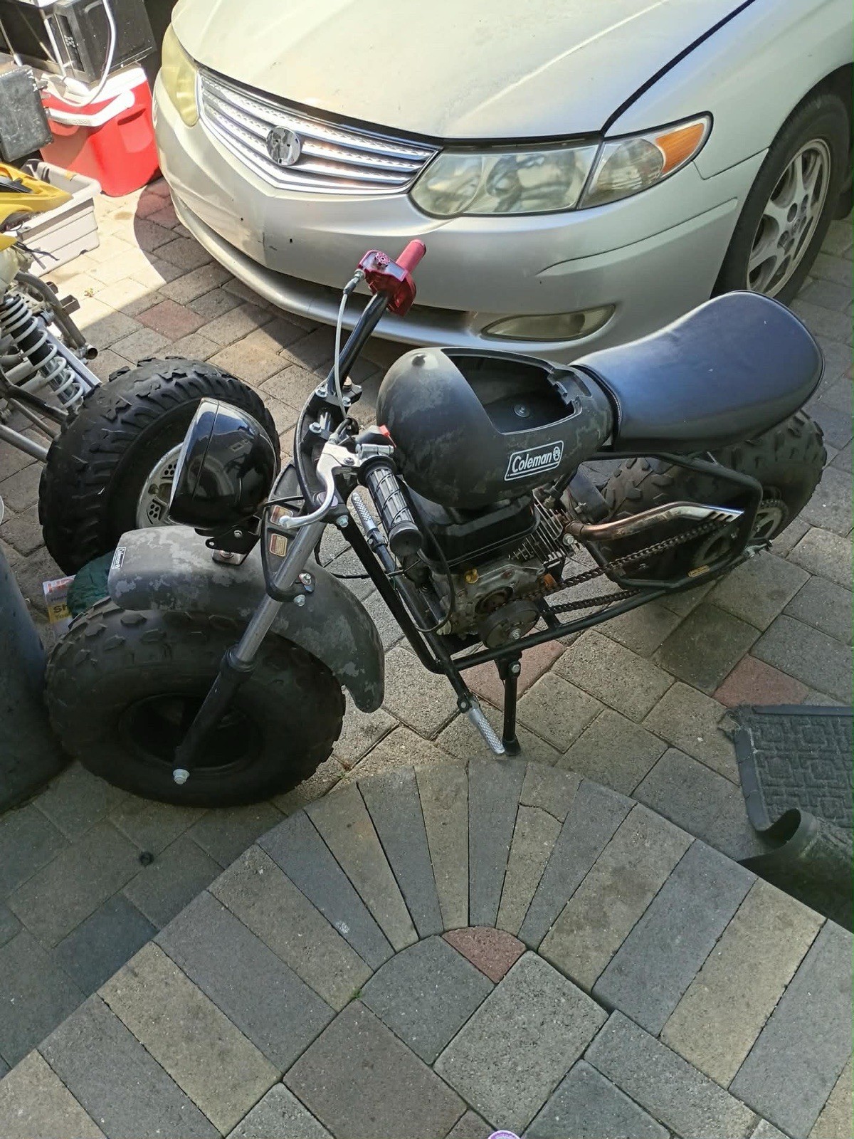 Coleman CT200U-EX Mini Motorcycle Gas Powered Black Integrated Footrest