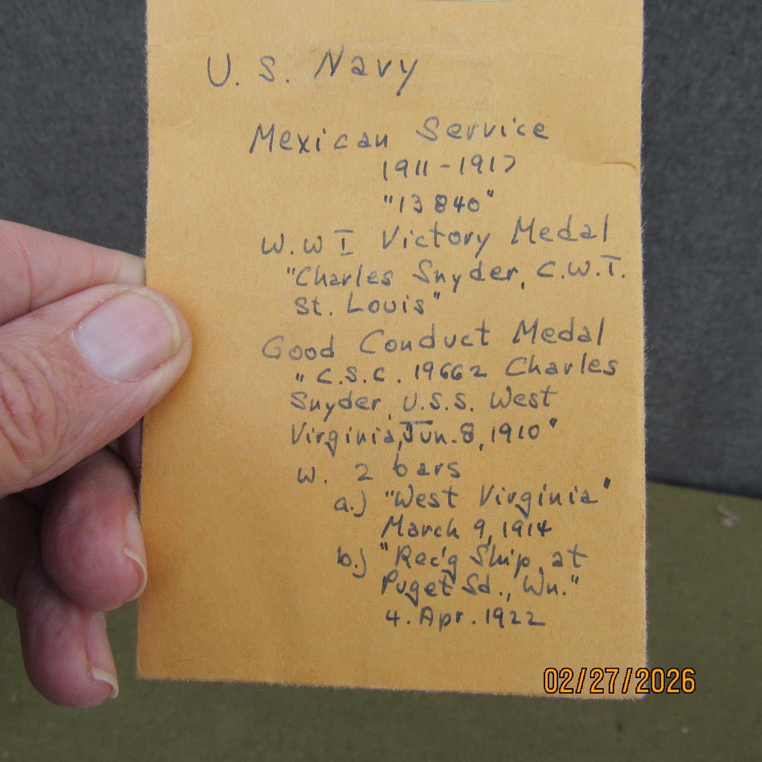 USN GCM GROUP 1910 2 BARS &USN MEXICO & RIM NAMED WW1 VICTORY MEDAL USS ST LOUIS