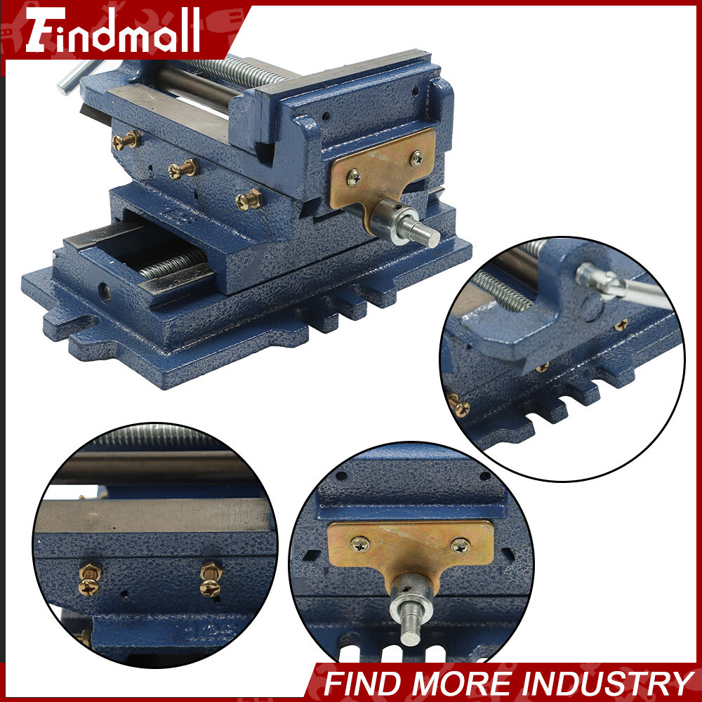 For Cross Slide Vise Drill Press Metal Milling 2 Way Heavy Duty Clamp Machine 5"