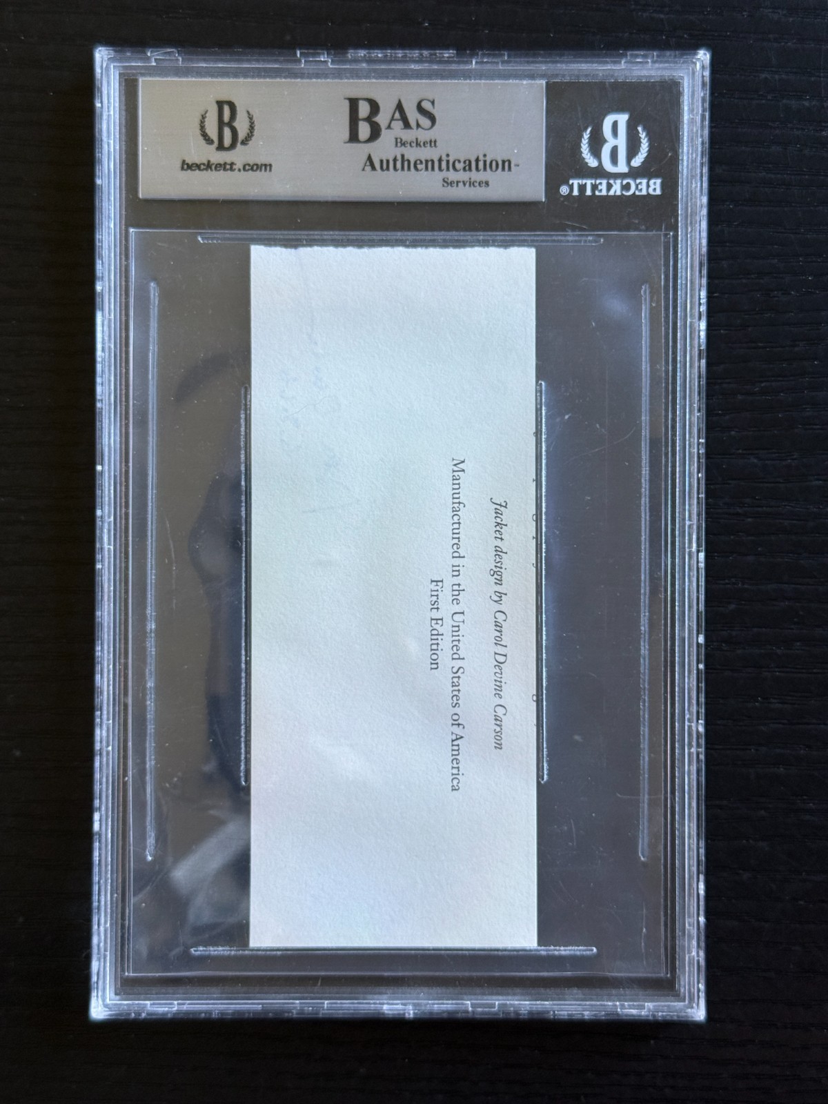 Beckett Bill Clinton Autographed 3x5 Cut Signed "Check to Trump Campaign" - JA11