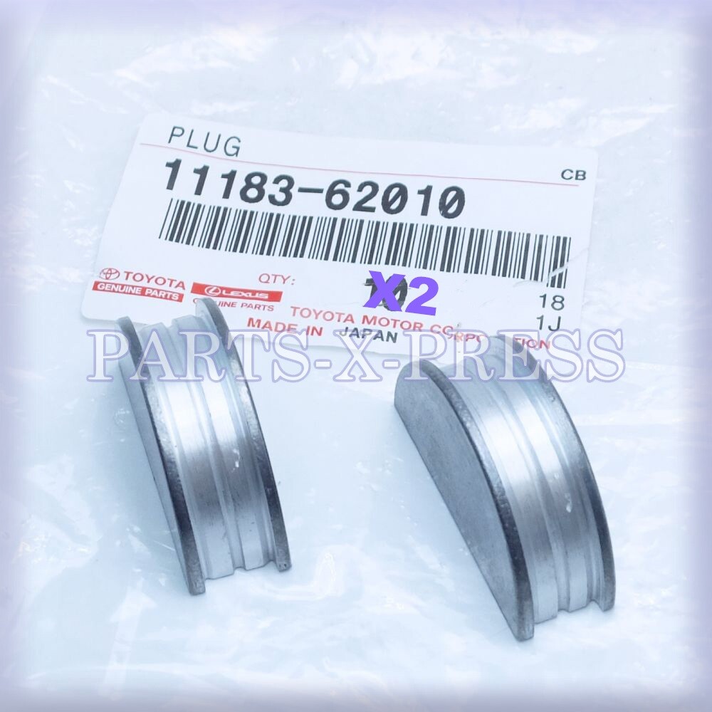 NEW GENUINE OEM TOYOTA LEXUS ENGINE CAMSHAFT SEMICIRCULAR PLUG 11183-62010 2QTY