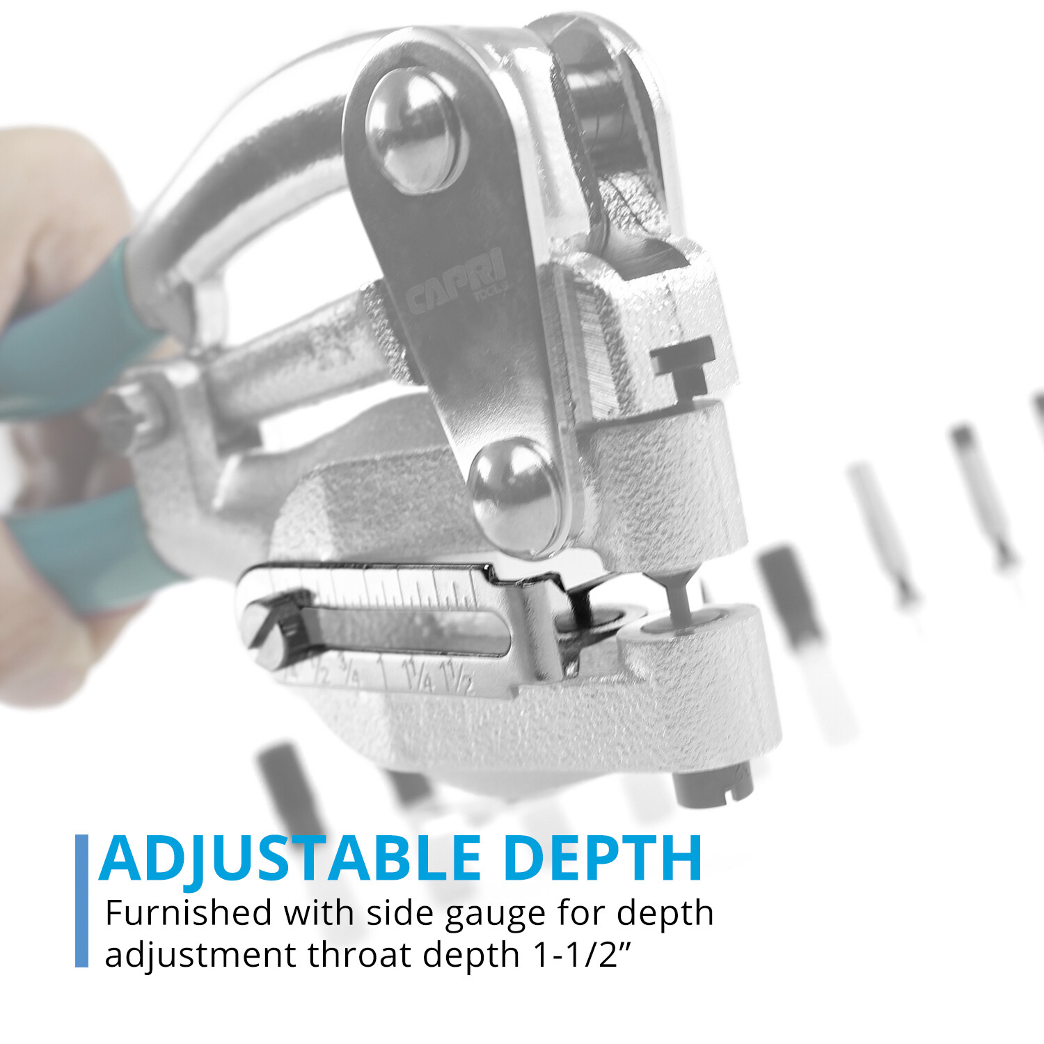 Capri Tools Metal Hole Punch Set with Puncher 16 Piece