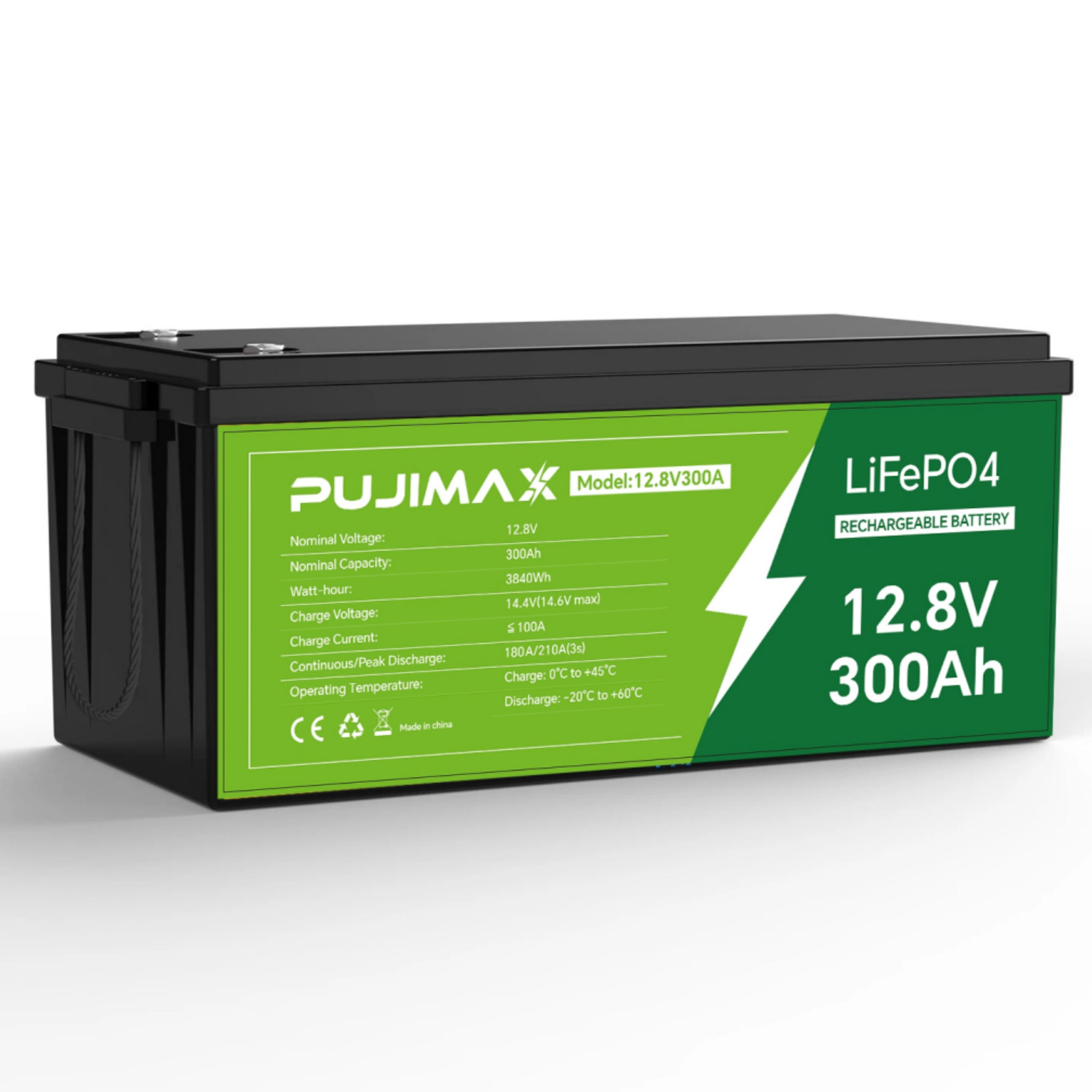 12V 300Ah LiFePO4 Lithium Iron Phosphate Battery 300Ah Built-in BMS for Solar RV