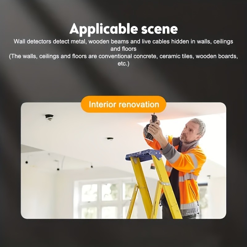 Multifunctional Wall Detector - Detects Metal, Wood, Wires for Safe Drilling