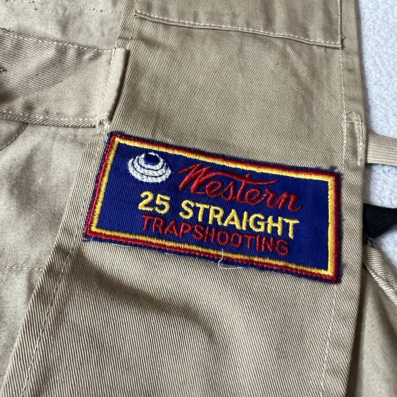 Vintage 1940's Utica Duxbak Shooting Hunting Fishing Game Canvas Vest w/ Patches