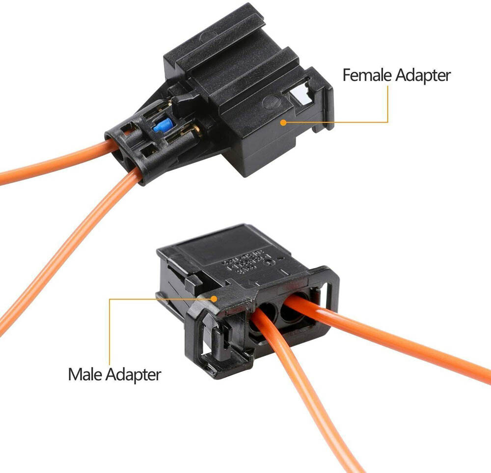 4Pairs MOST fiber optic loop bypass Male & Female kit adapter For MERCEDES BMW