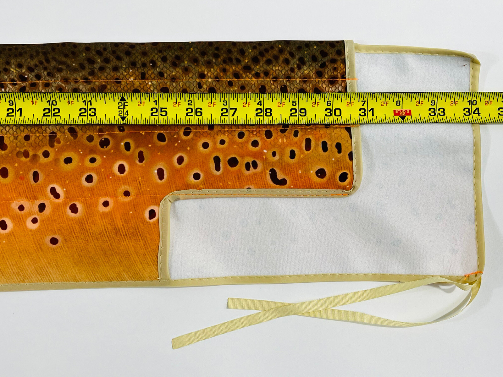 Fly Rod Sock Brown Trout Soft Cloth Bag for 9ft 4pcs Fly Rod