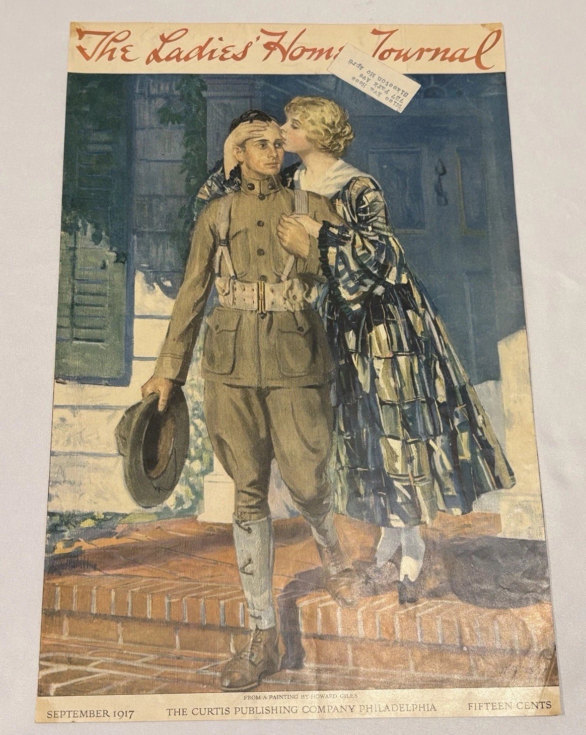 VTG Ladies Home Journal 1917 Howard Giles Soldier Art Ephemera Magazine Cover