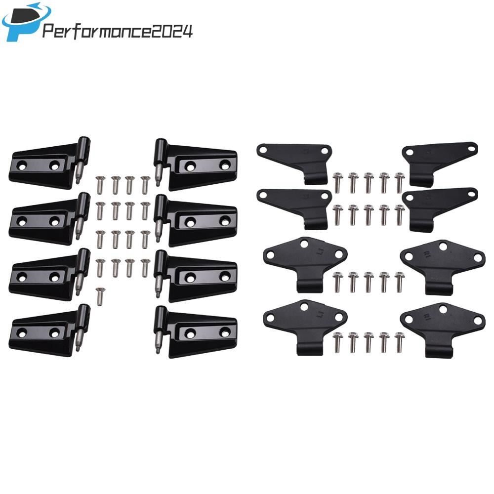 FOR 2007-2018 Jeep Wrangler JK Body Door Hinge Replacement Set Powder Coat 16pcs