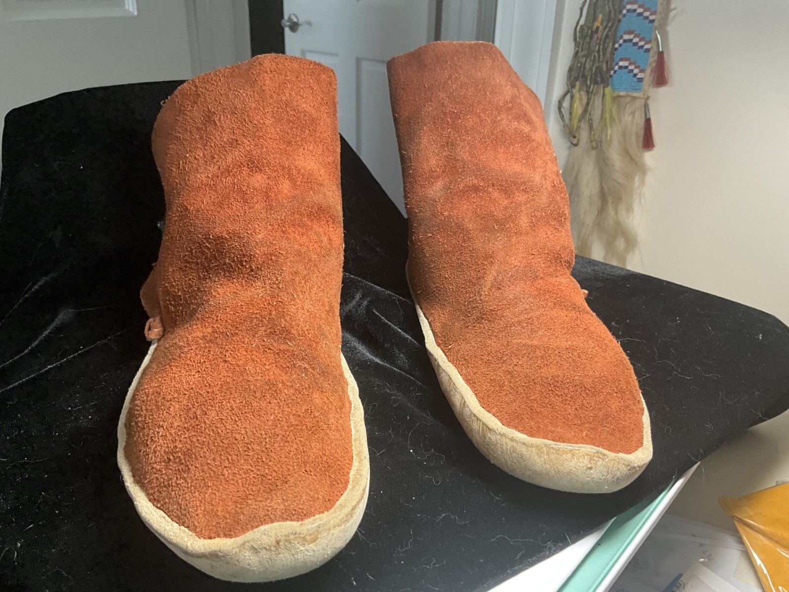 Original Kaibab Mocassins Traditional Navajo Style 1 Button. Man's Size 7