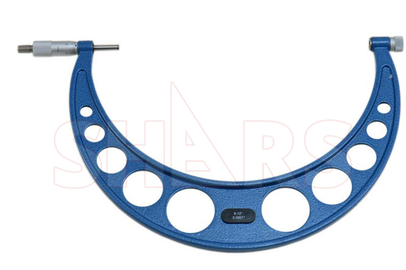 SHARS 6-12" Outside Micrometer Set W/Interchangeable Anvils Grad .0001" NEW R}