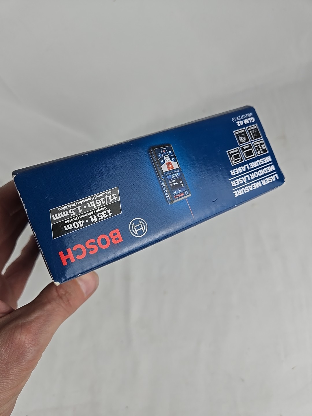 Bosch GLM 42 Blaze Laser Measure NIB Sealed 135 Ft Range Open Box