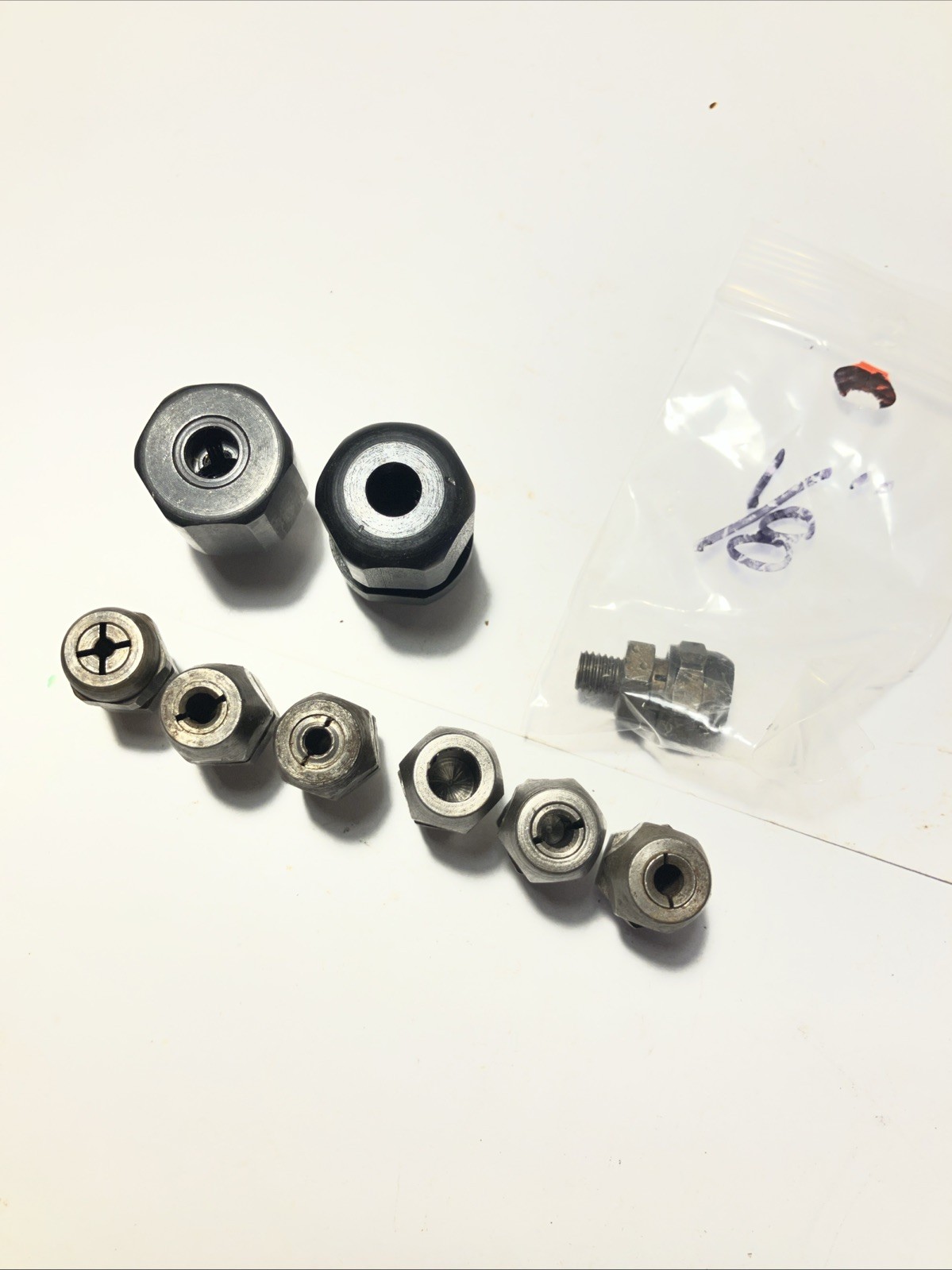 Vintage Aircraft Aviation Tool Threaded Angle Drill Bit Reamer Collets Holder