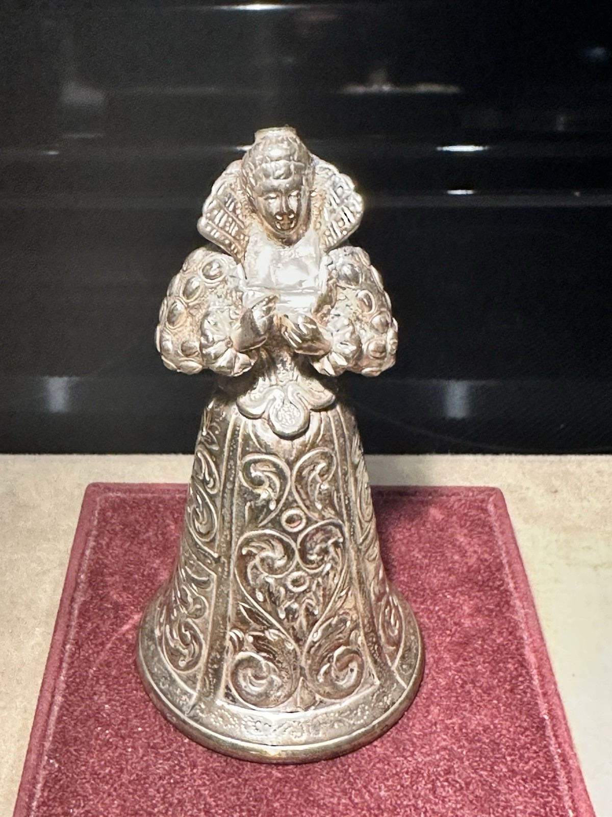 Rare Antique Solid Silver Hanau Baroque Jungfrau Bell ~ 3.53 oz. / 100 Grams