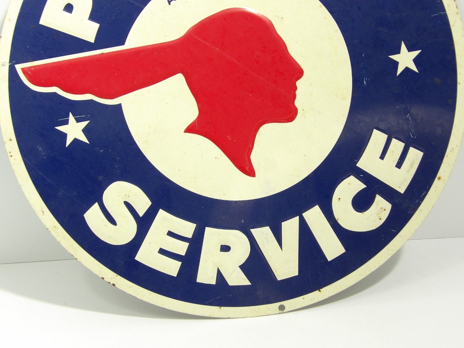 Pontiac Authorized Service Metal Sign 10.75" Round Garage Car Truck