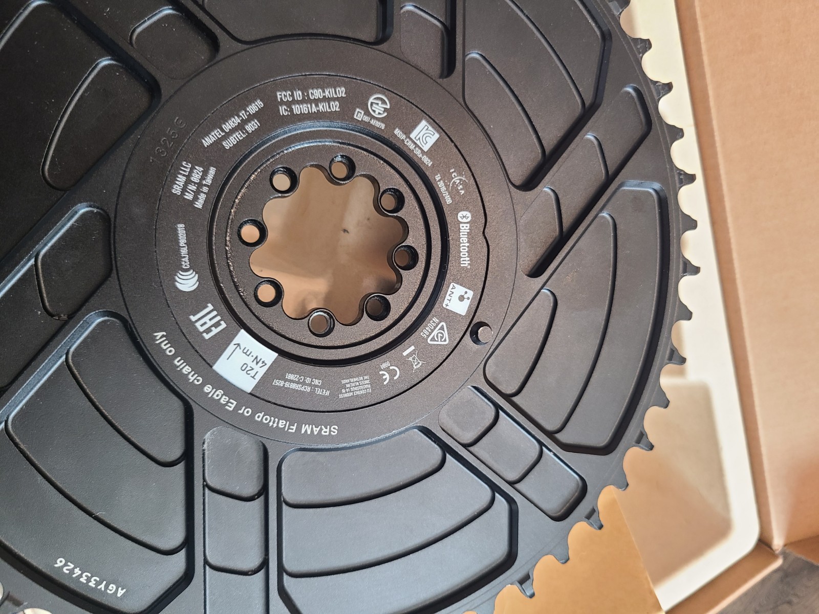 SRAM RED AXS E1 Aero Power Meter Chainring Kit 50t 12/13-Speed DM 8-Bolt Quarq