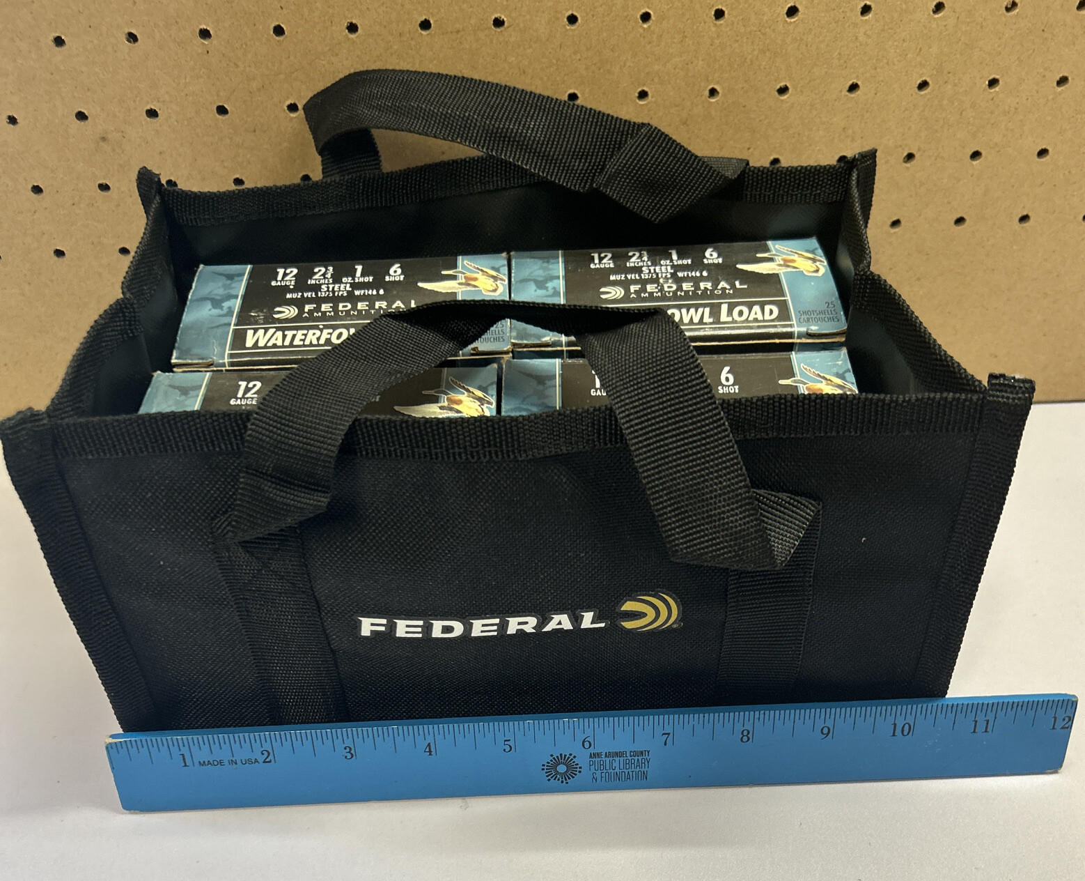 1- Federal Firearms Black 4 Box Shot shell Ammo Tote Bag Skeet Shooting Sports