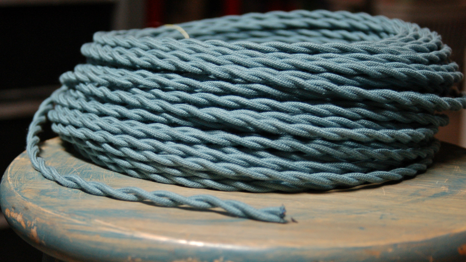 8' Twisted Cloth Covered Wire & Plug, Vintage Light Rewire Kit, Lamp Cord, rayon