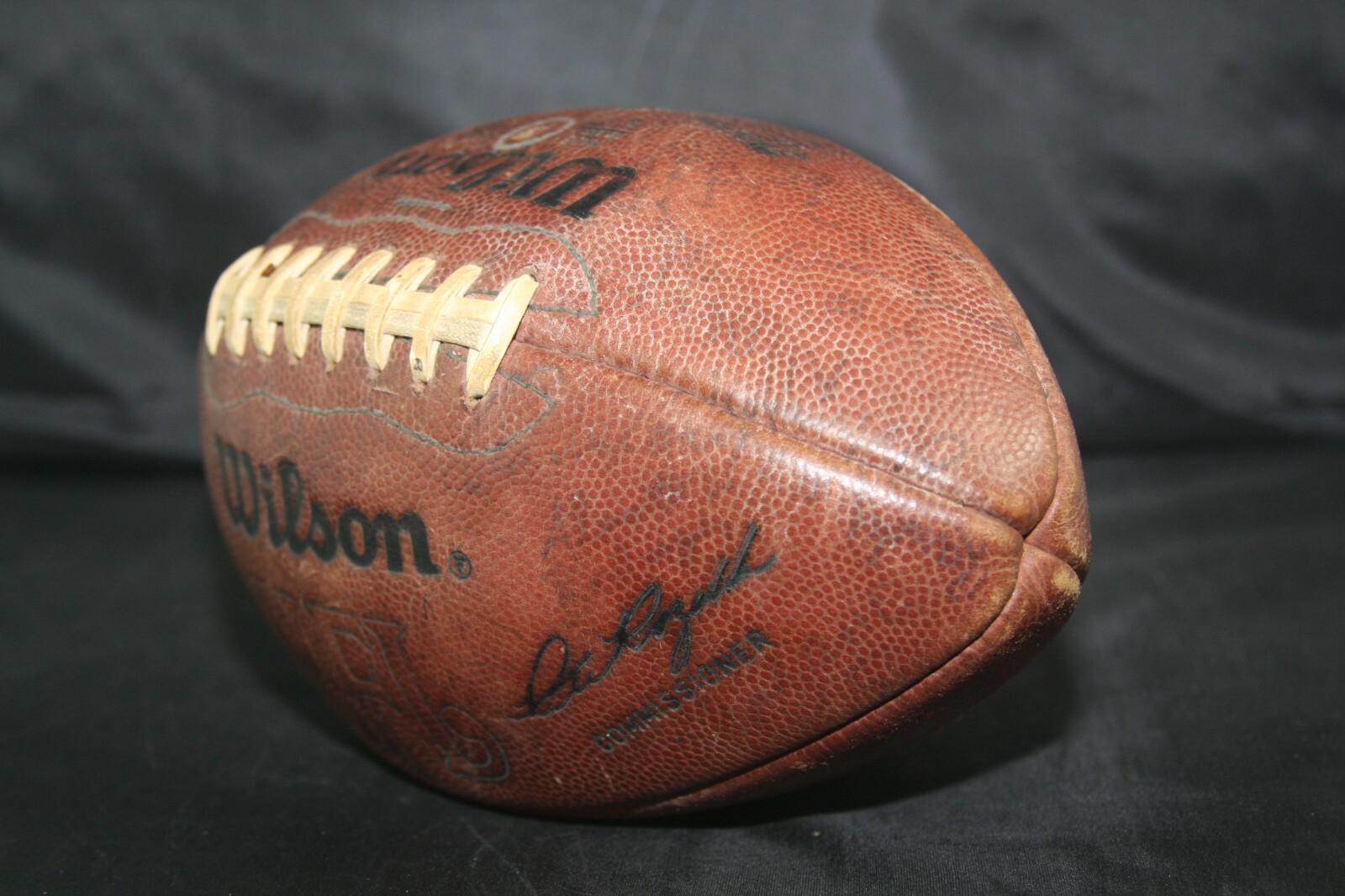 Vtg WILSON Pete Rozelle 1981 BUFFALO BILLS Game Used Team Signed NFL FOOTBALL