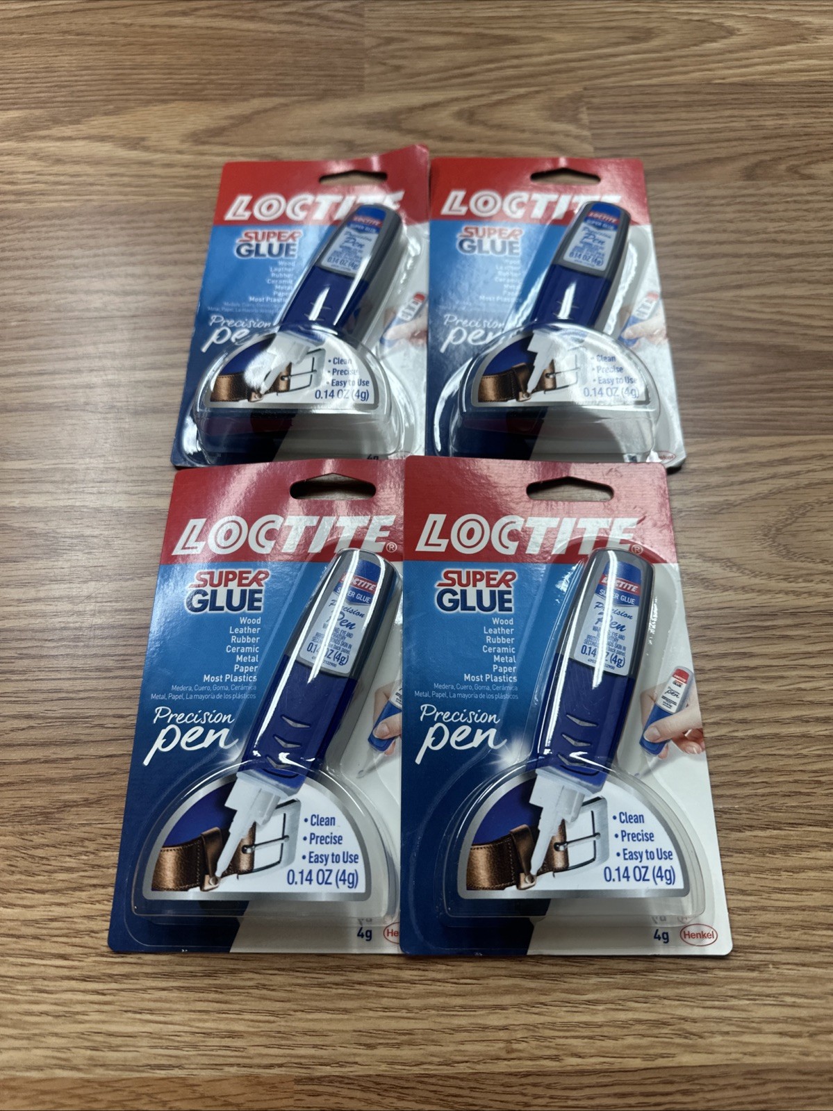4 X  Loctite Super Glue Precision Pens, Clean, Precise, Easy To Use