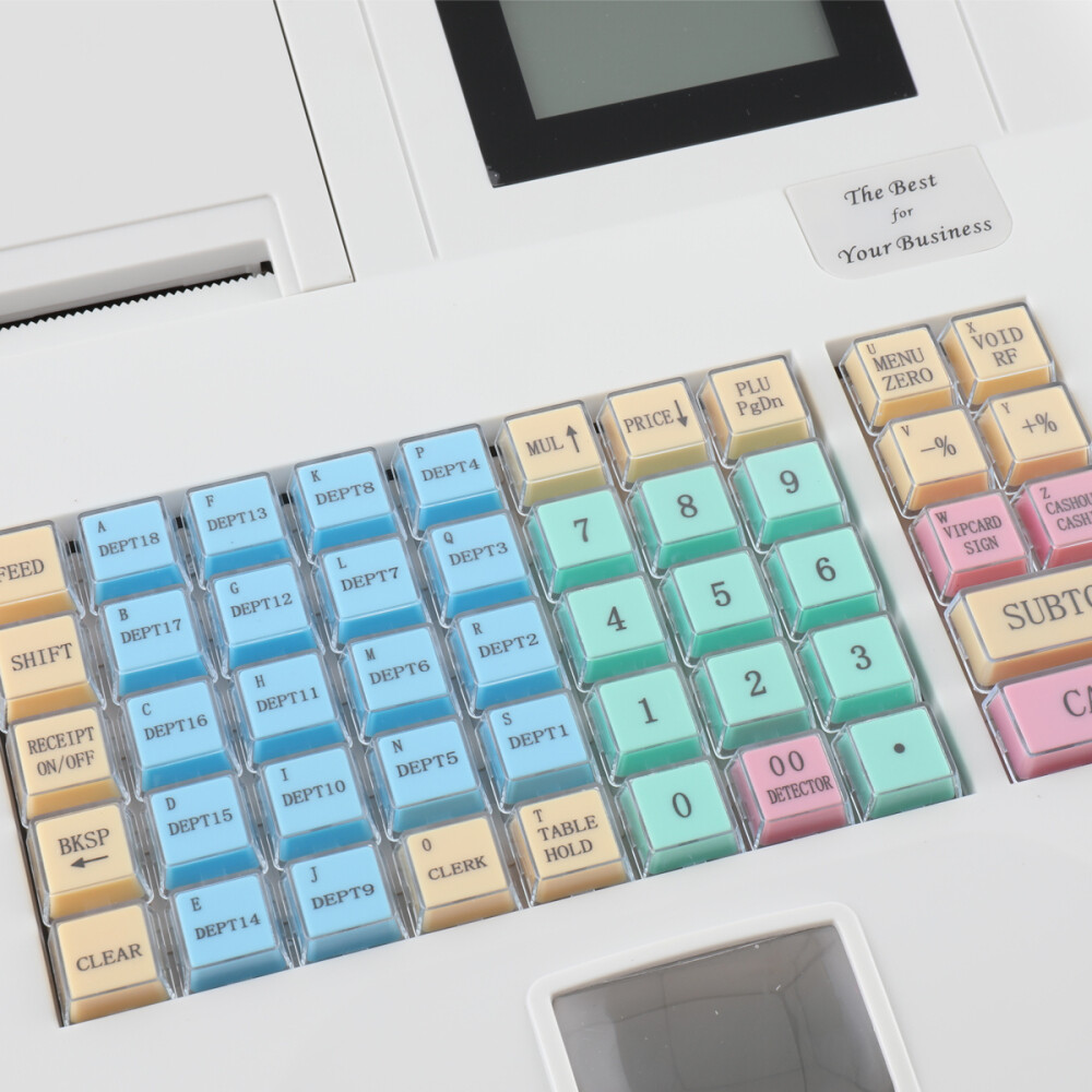 8 Digital LED Electronic Cash Register 48 Keys with Thermal Printer for Retail