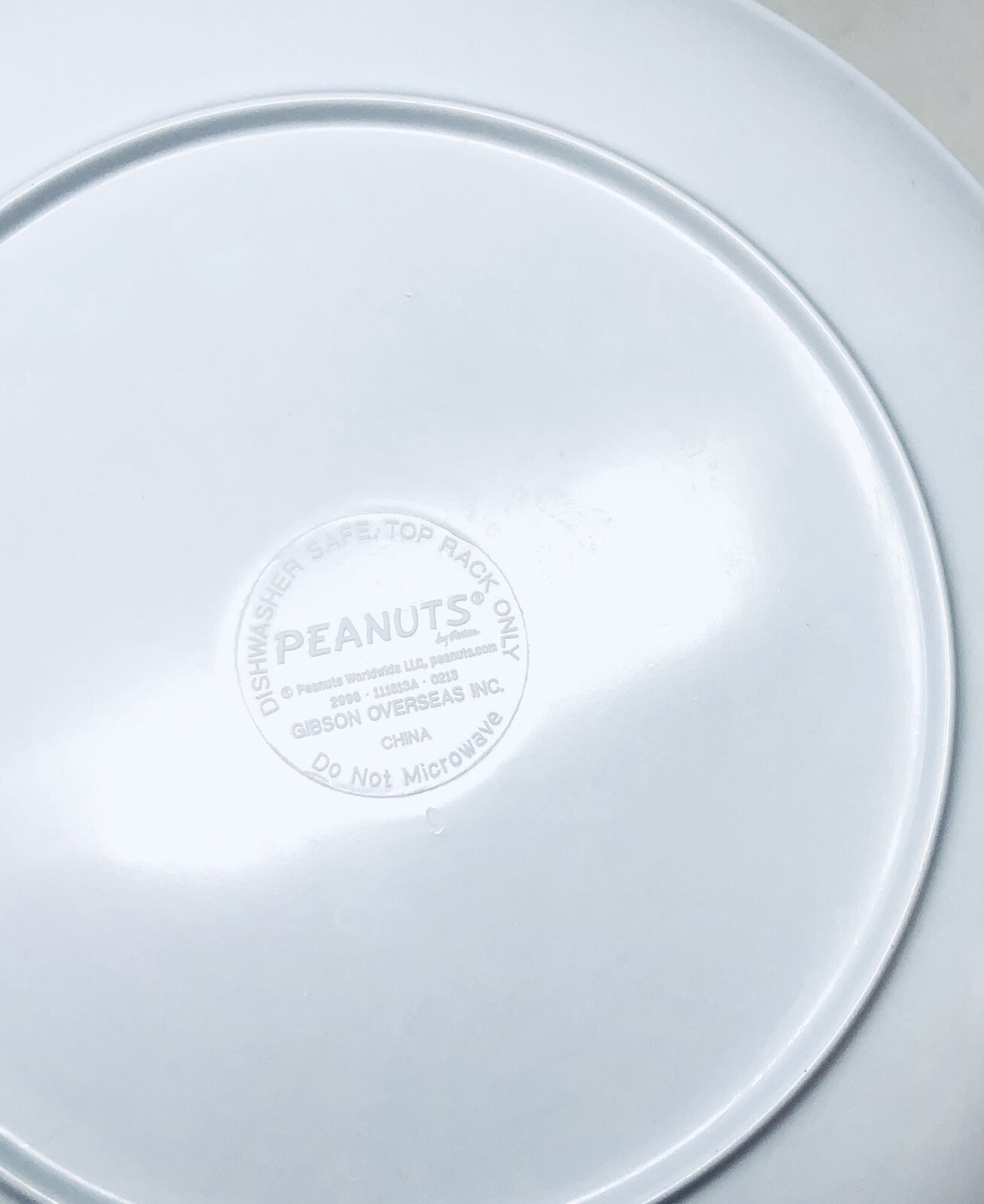 Snoopy Peanuts "Support Our Troops" USA Texas Flag Melamine Plate 8"