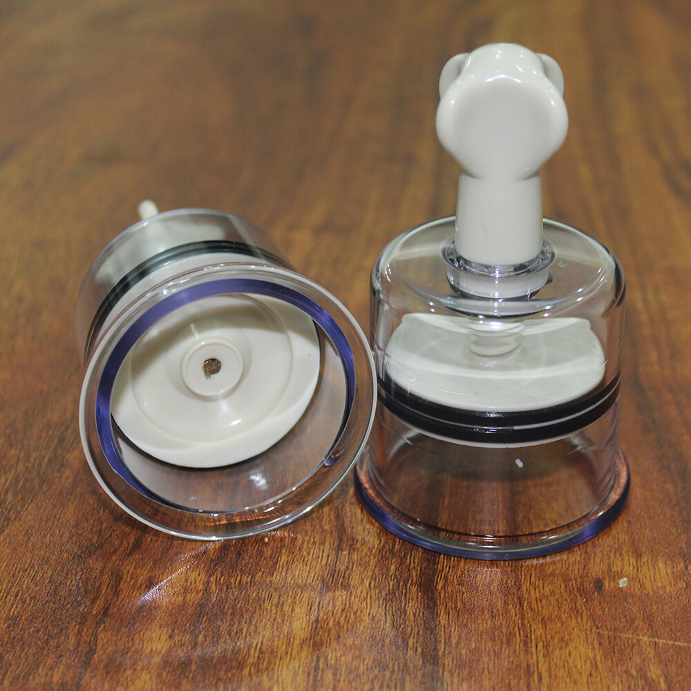 2pcs Vacuum Twist Nipple Cupping Sucker Breast No Pump Enhancer Enlarger Suction