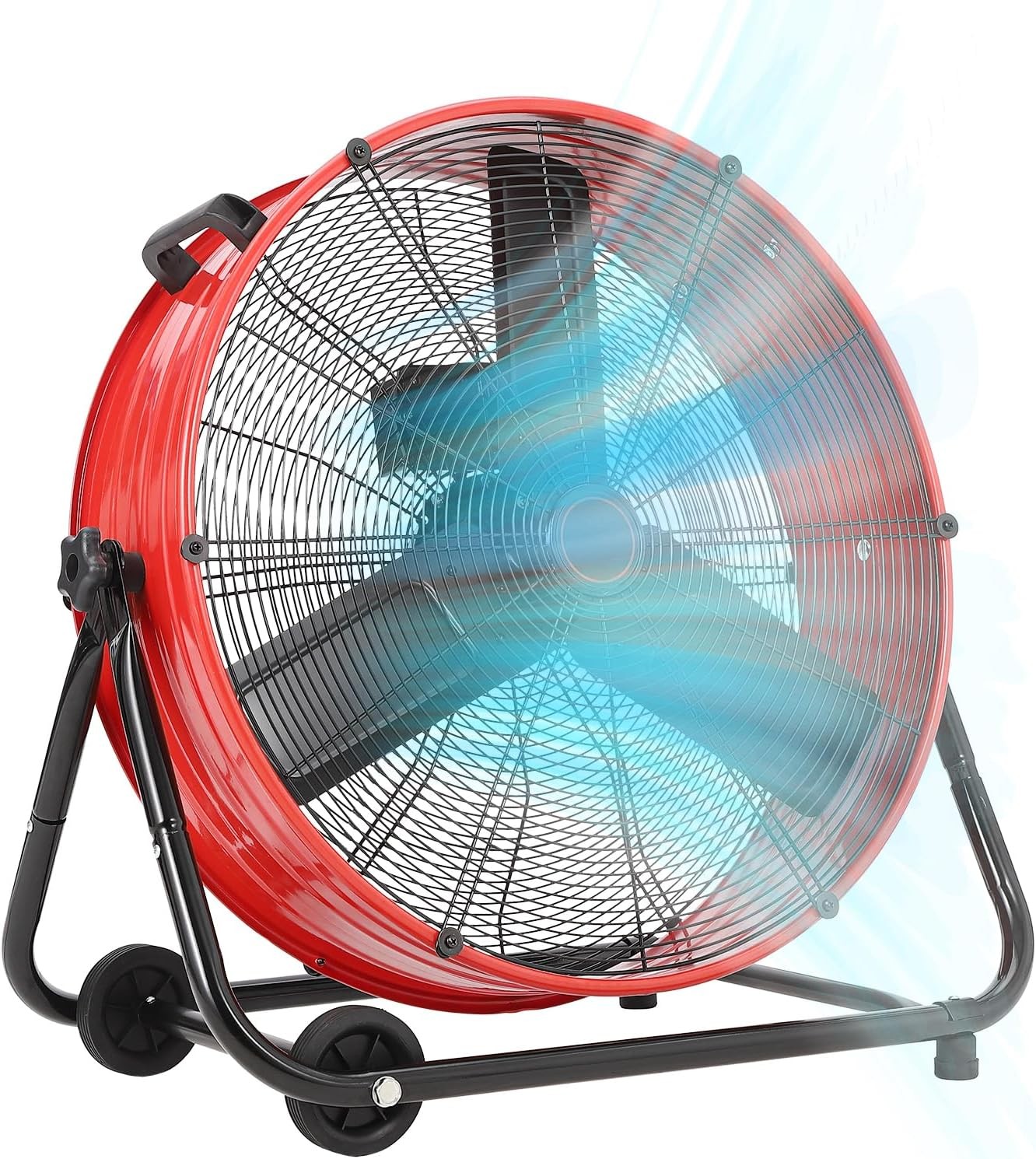 24" Industrial Drum Fan 8800 CFM High Velocity with Adjustable 3-Speed Fan