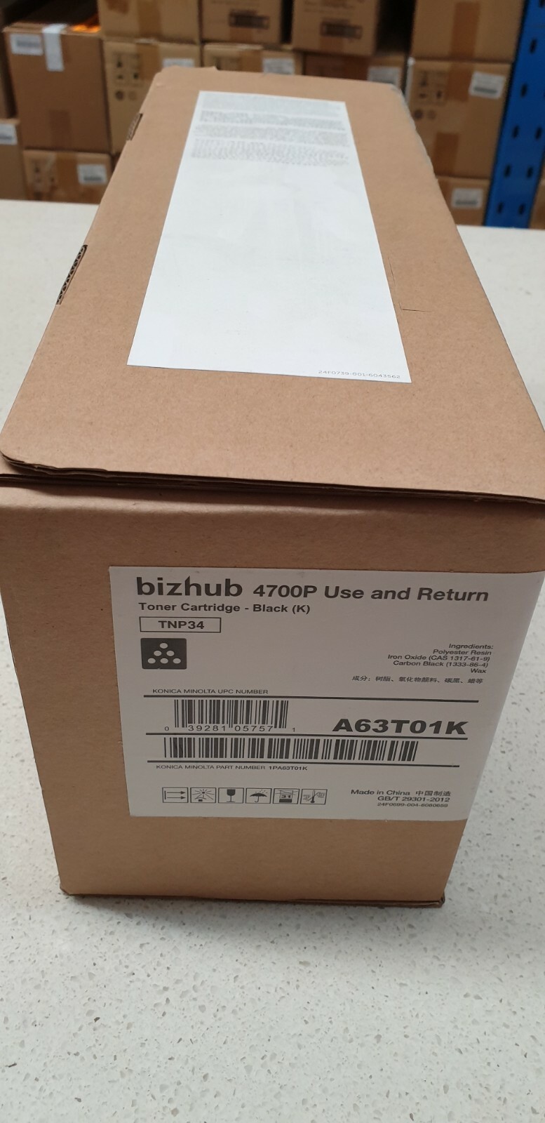 Genuine Konica Minolta TNP34 A63T01K Toner for Bizhub 4700P Brand New See Photos