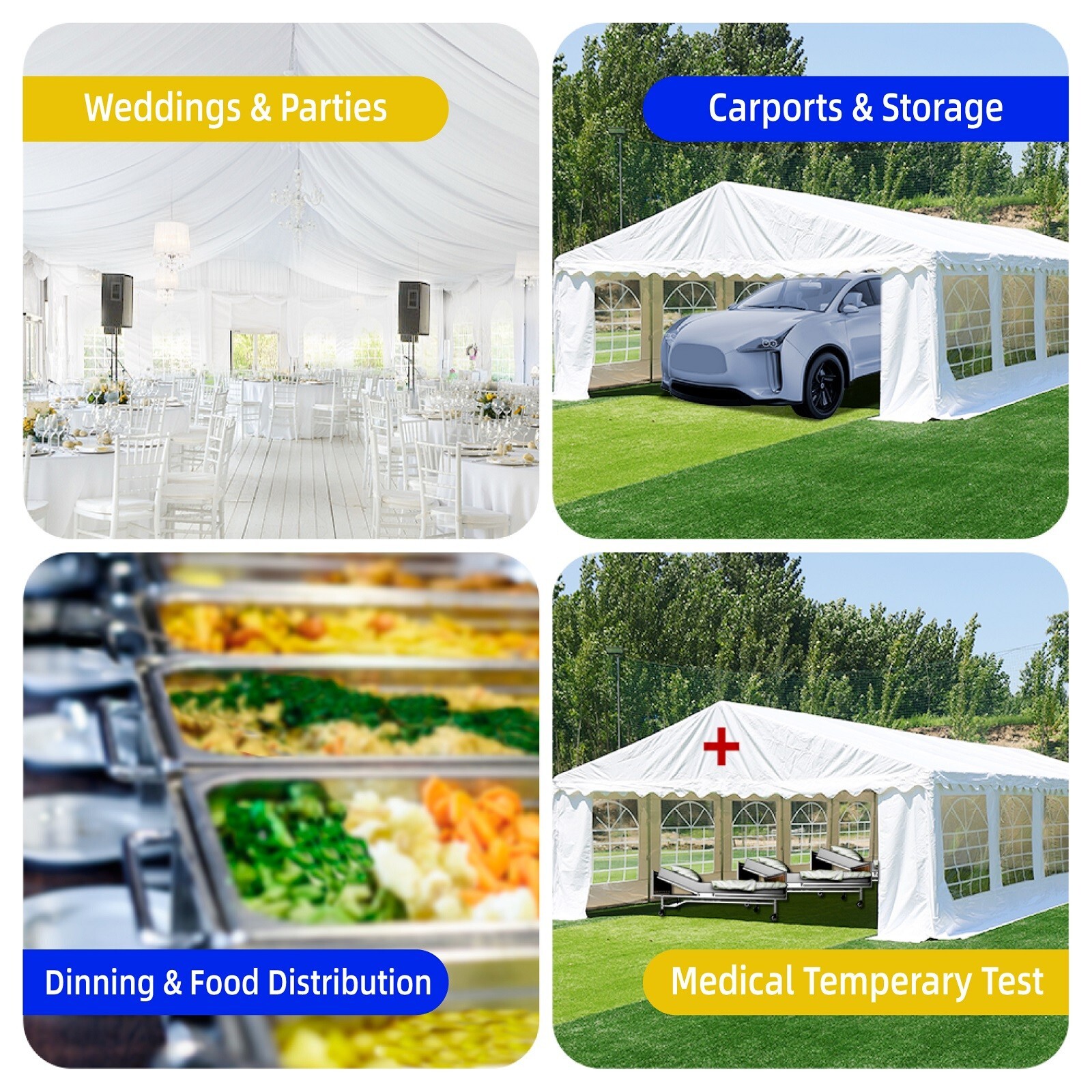 20x30, 20x40 Heavy Duty Party Event Tent Commercial Wedding Canopy w/ Sidewalls