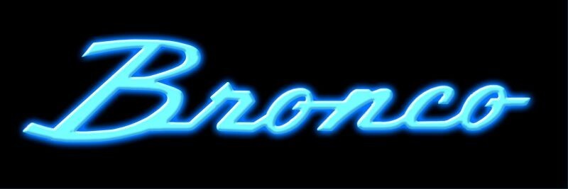 Ford Bronco Neon - Style Script NEW Metal Sign: Free Shipping
