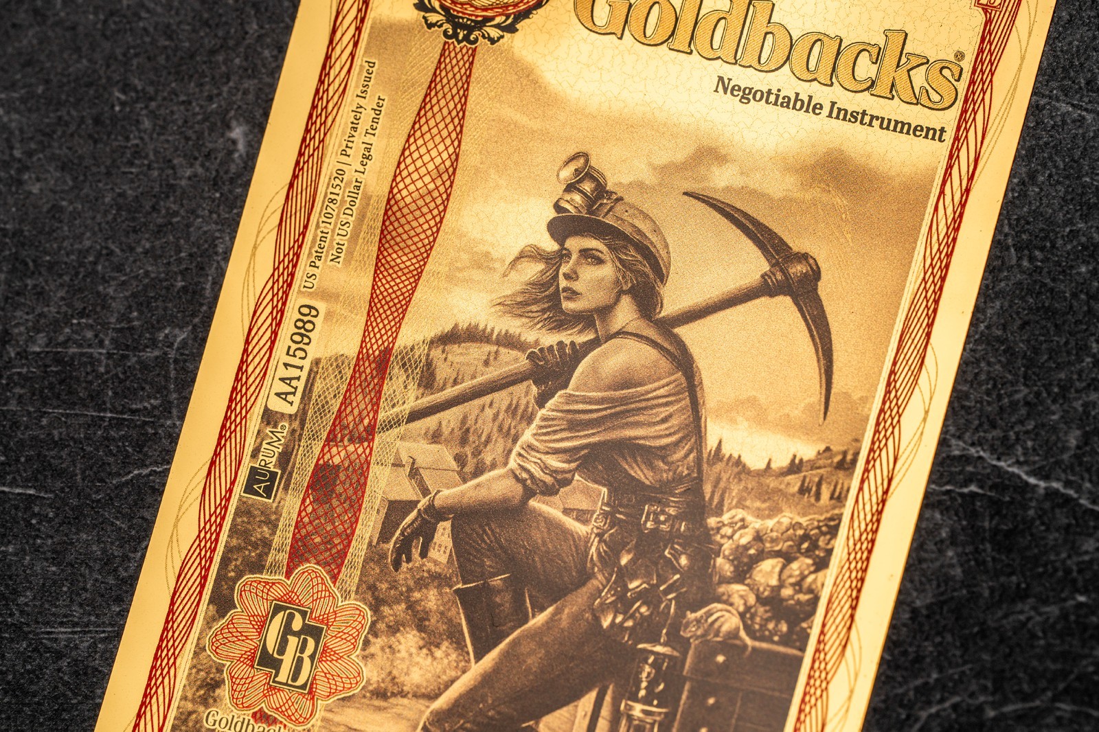 2026 - 10 IDAHO Goldback Aurum Gold Foil Note 1/100 oz 24kt .999 Fine PRESALE