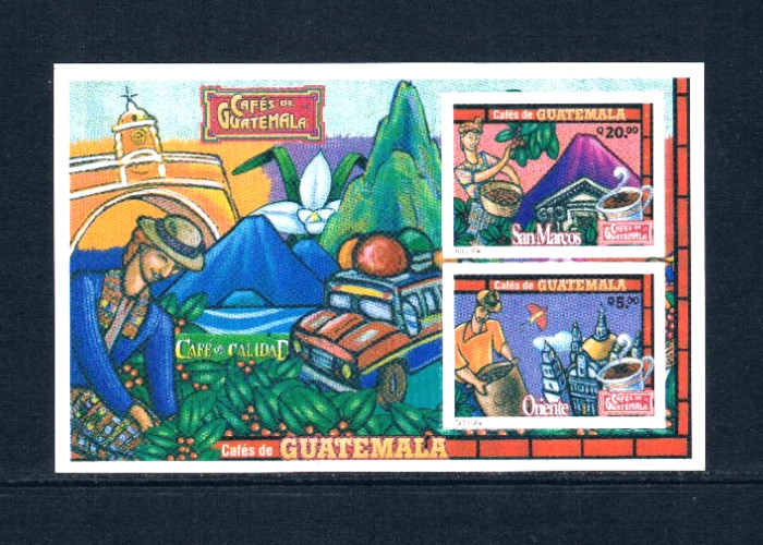 $15.00 Scott Value - 2006 GUATEMALA Coffee Growing s/s scarcer CV MNH NH UMM