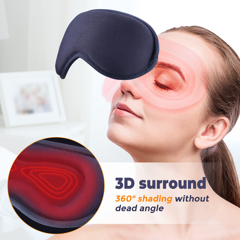 3D Cordless Heated Eye Mask Pad, Warm Compress For Puffy Eyes Dry Eye Relax Eye