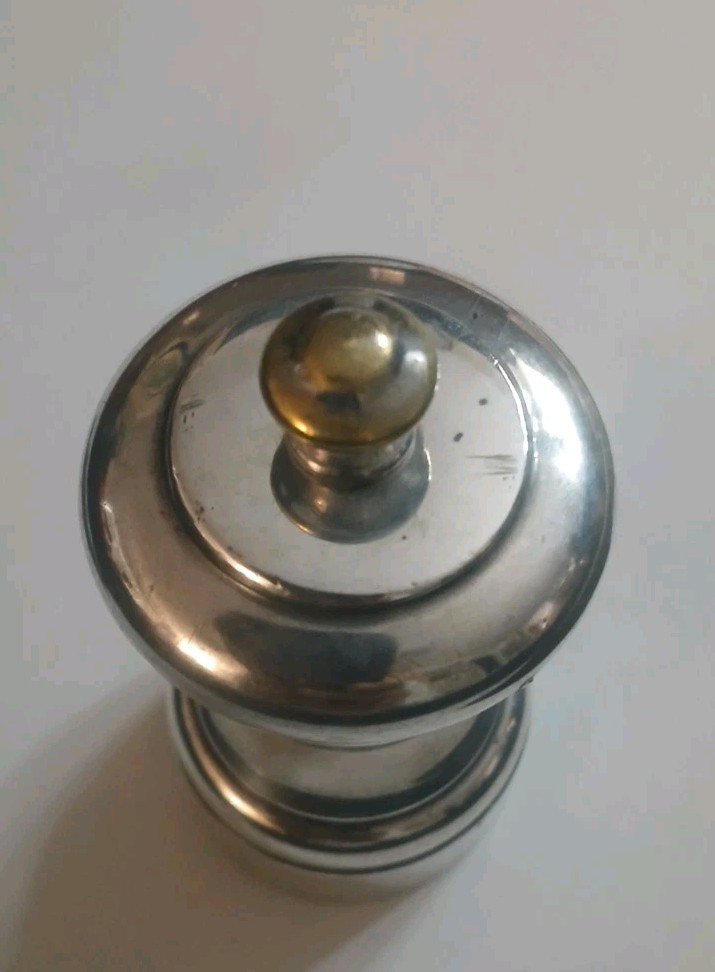 Vintage French Sterling Silver Pepper Grinder