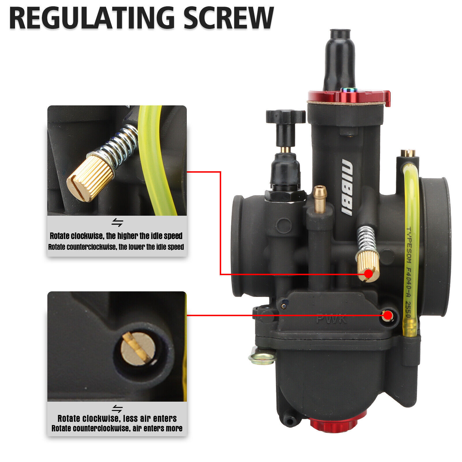 NIBBI PWK 24mm Pre-Jetted Carburetor For Yamaha TTR125LE TTR125L TTR125E TTR125