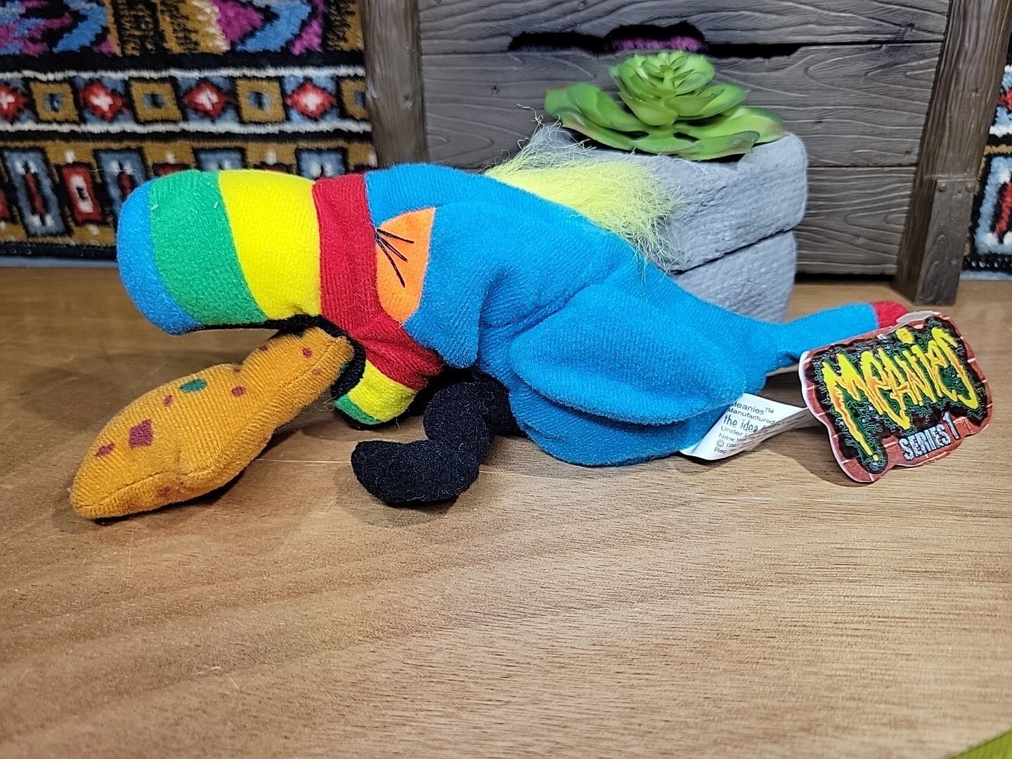New MEANIES BEANBAG PLUSH SERIES 1 Hurley the Pukin' Toucan IDEA FACTORY 1997