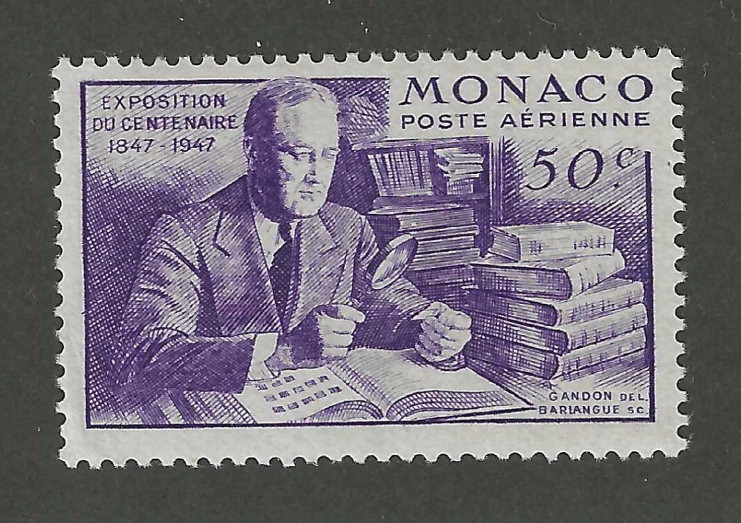 FRANKLIN D ROOSEVELT FDR - 1947 C16 MONACO 6-FINGERS ERROR STAMP -MINT CONDITION