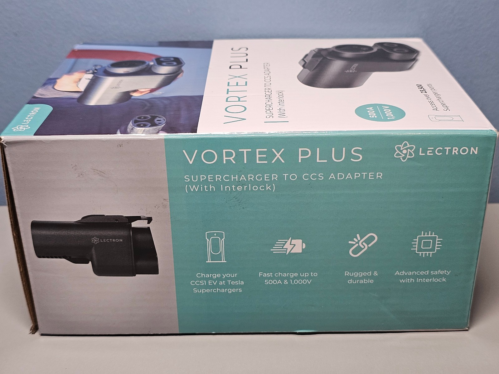 Lectron Vortex Plus Supercharger NACS to CCS Adapter w/ Interlock 500A/1000V New