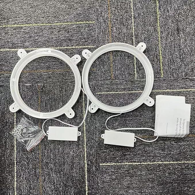 2pcs Cornhole LED Night Lights 6" Cool White Corn Hole Bean Bag Toss Board Lamp