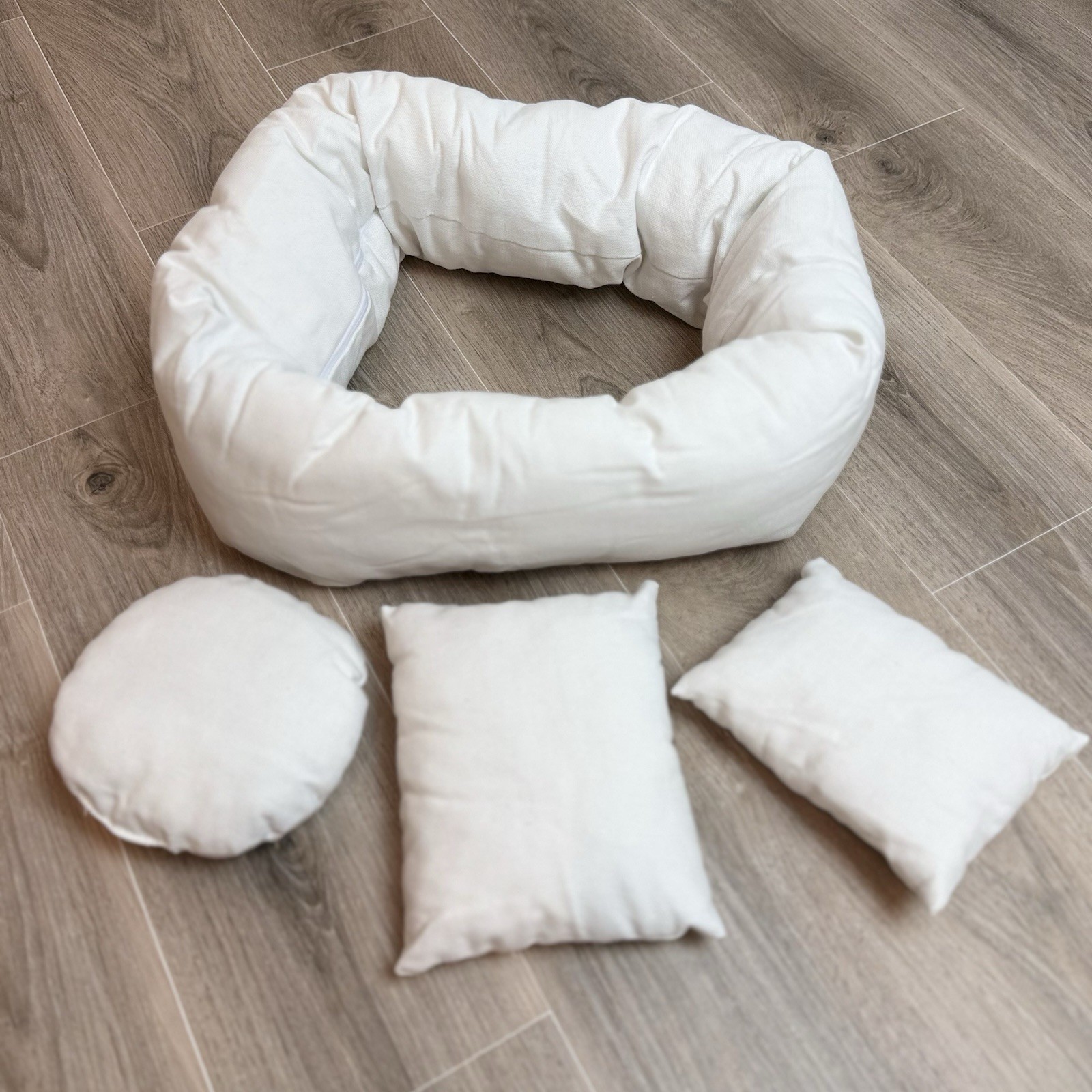 Faux Fur Newborn Baby Nest Newborn Photography Prop Set - Purple/Mauve